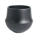 Pot Fusion Black ronde bloempot voor binnen 17x15 cm zwart