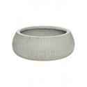 Bowl Ridged Vertical Eileen XL Cement 36x14 cm lage ronde bloempot