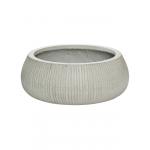 Bowl Ridged Vertical Eileen XL Cement 36x14 cm lage ronde bloempot