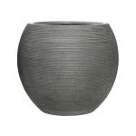 Pot Ridged Horizontal Abby L Dark grey 52x45 cm ronde bloempot