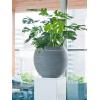 Pot Ridged Horizontal Abby M Dark grey 35x30 cm ronde bloempot