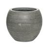 Pot Ridged Horizontal Abby S Dark grey 23x20 cm ronde bloempot