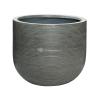 Pot Ridged Horizontal Cody L Dark grey 42x37 cm ronde bloempot