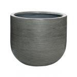 Pot Ridged Horizontal Cody L Dark grey 42x37 cm ronde bloempot