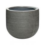 Pot Ridged Horizontal Cody M Dark grey 35x31 cm ronde bloempot