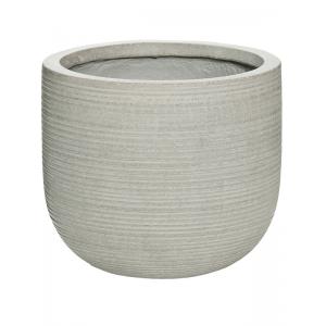 Pot Ridged Horizontal Cody S Cement 28x25 cm ronde bloempot