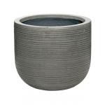 Pot Ridged Horizontal Cody S Dark grey 28x25 cm ronde bloempot