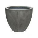 Pot Ridged Vertical Jesslyn S Dark grey 51x43 cm ronde bloempot