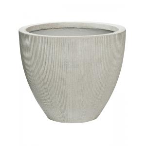 Pot Ridged Vertical Jesslyn XS Cement 42x35 cm ronde bloempot