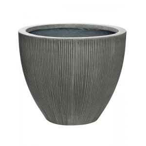 Pot Ridged Vertical Jesslyn XS Dark grey 42x35 cm ronde bloempot