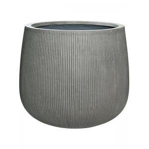 Pot Ridged Vertical Pax L Dark grey 55x48 cm ronde bloempot