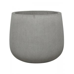 Pot Ridged Vertical Pax M Cement 40x36 cm ronde bloempot