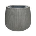 Pot Ridged Vertical Pax M Dark grey 40x36 cm ronde bloempot