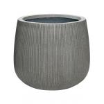 Pot Ridged Vertical Pax M Dark grey 40x36 cm ronde bloempot