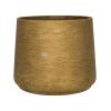 Pot Rough Patt M Metallic Gold Fiberclay 16x14 cm gouden ronde bloempot