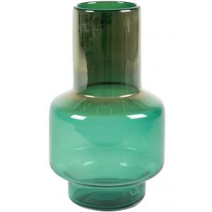 Vivien Bottle Shiny Green M 20x34 cm groene glazen vaas