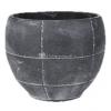 Ter Steege Detroit earth pot 16x16x12 cm Grey bloempot binnen