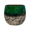 Pot Lindy Green Black donkergroene ronde bloempot voor binnen 16 cm