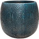 Pot Marly Ocean Blue ronde blauwe bloempot voor binnen en buiten 41x38 cm